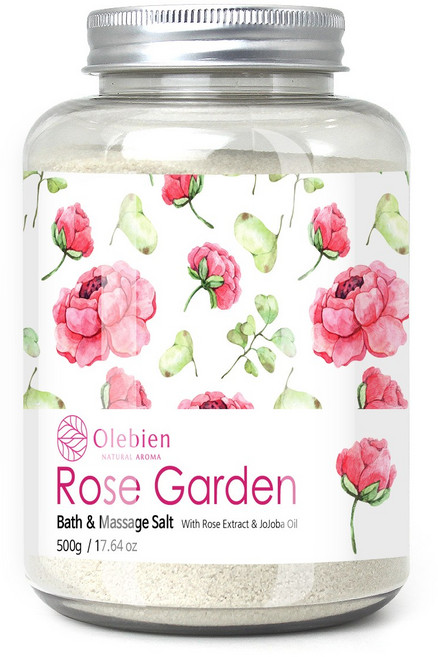 올레비엔 로즈가든 바스 앤 마사지솔트, 500g, 1개
