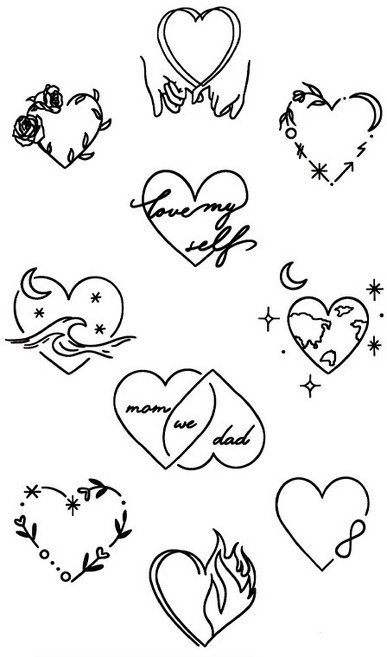 에테르넬 반영구 타투스티커 헤나, 1개, Q39