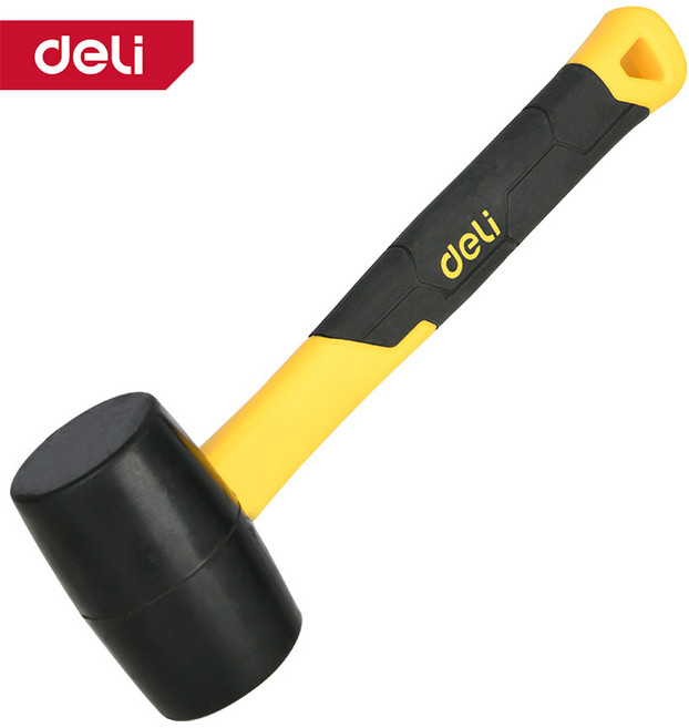 델리툴즈 옐로우 고무망치 탄성 망치, 1개, 옐로우 고무망치 220g (EDL5908)