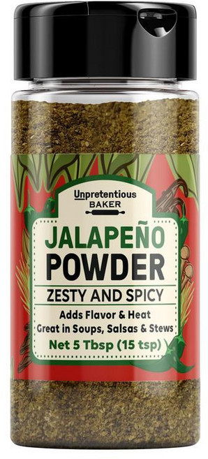 Unpretentious 할라피뇨 파우더 (5 큰술) 뜨겁고 매운 맛 맛있는 시즈닝 수프 및 살사에 적합, 5 Tablespoons, 1개, 1g