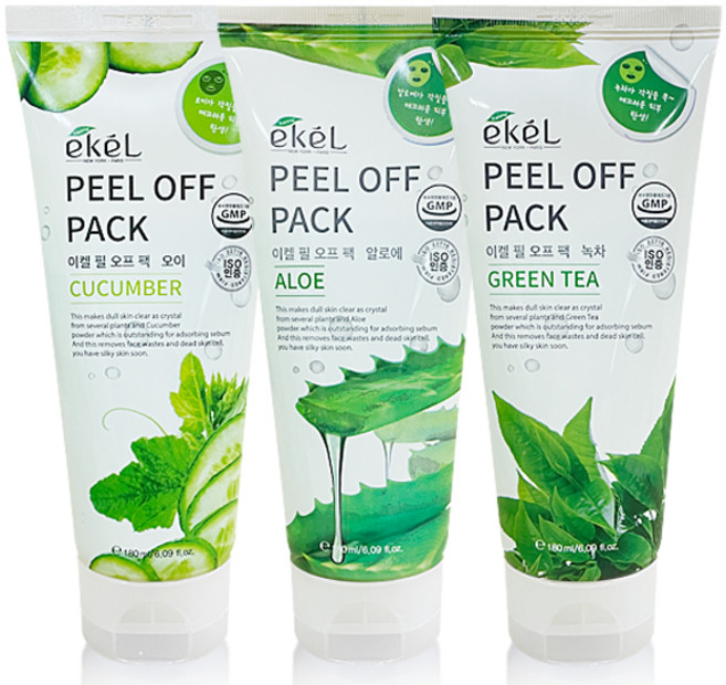 이켈 필 오프 팩 180ml 택1 오이/알로에/녹차, 1개, 1개입