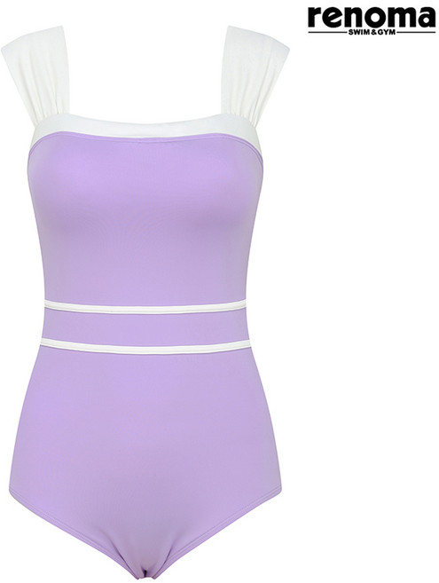 레노마수영복 여성 와이드숄더 모노키니 퍼플 (RN-LS2F703_PP)