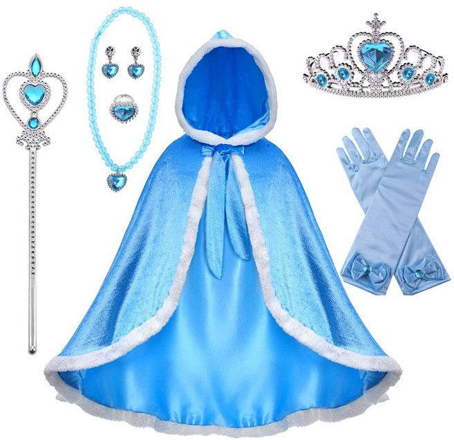 망토+공주 6종세트 생일파티 공주의상 소품 졸사컨셉 선물 파티소품