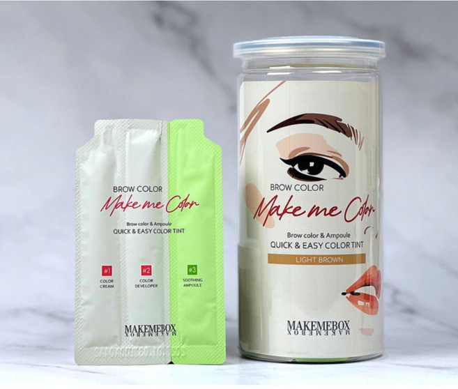 맥미박스 맥미컬러 셀프 염색 눈썹 저자극, 1개, 브라운7회