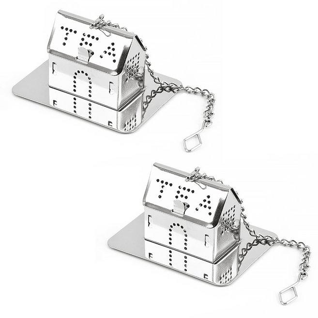 리브문 304 스텐 집모양 하우스 차 거름망, 2개