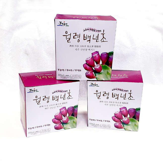 제주 백년초 열매 엑기스 (열매즙) 100ml * 30포, 60개