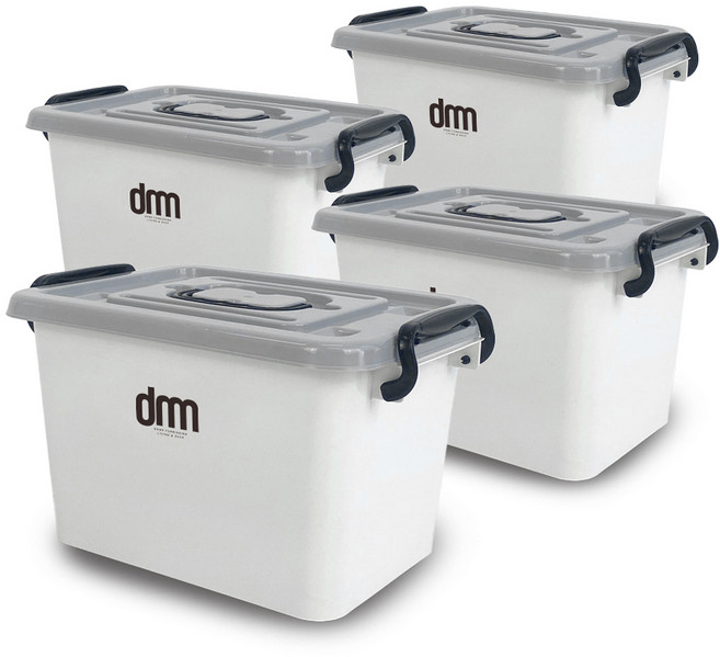 디알엠 리빙박스 수납 정리함 옷 소품 장난감 수납함, 4개