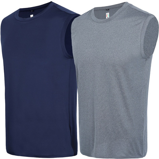 [1+1] 노블진 시원한 냉감 스판 망고 후렌치 나시 기능성 쿨링 남성 여름 민소매 티셔츠