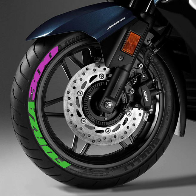 그리븐 2세대 혼다 포르자300 350 로고 타이어 레터링 휠 스티커 데칼, 접착제타입, 1개