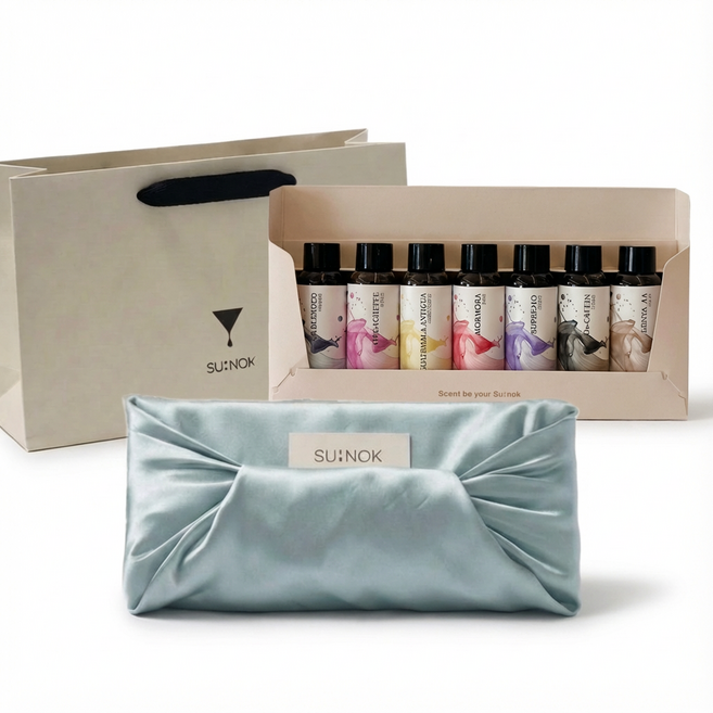 수녹 보자기 포장 선물세트 원두 콜드브루 원액 쇼핑백 포함, 1개, 연두 보자기 포장 + 쇼핑백