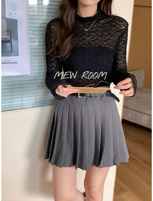 MEW ROOM 小立領蕾絲長袖上衣