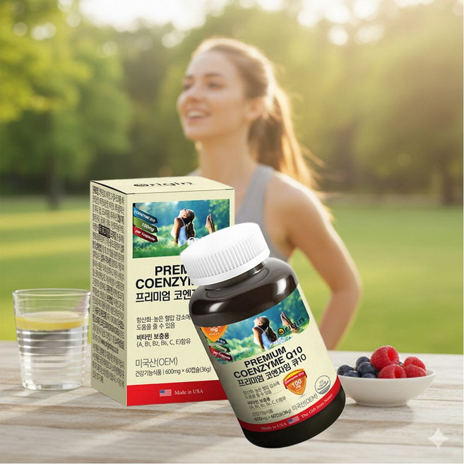 미국프리미엄 코엔자임Q10+비타민+미네랄 2개월분 부모님 70대80대 항산화작용 혈압감소, 1개, 60정