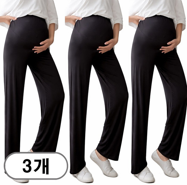 차쿠 1+1+1 여성 임산부 바지 고탄력 스판 바지 임산부 산후조리원 팬츠 임산부 체형커버 모달임부통바지
