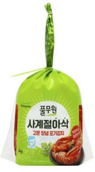 풀무원 사계절 아삭 고운 양념 포기김치, 2개, 4kg