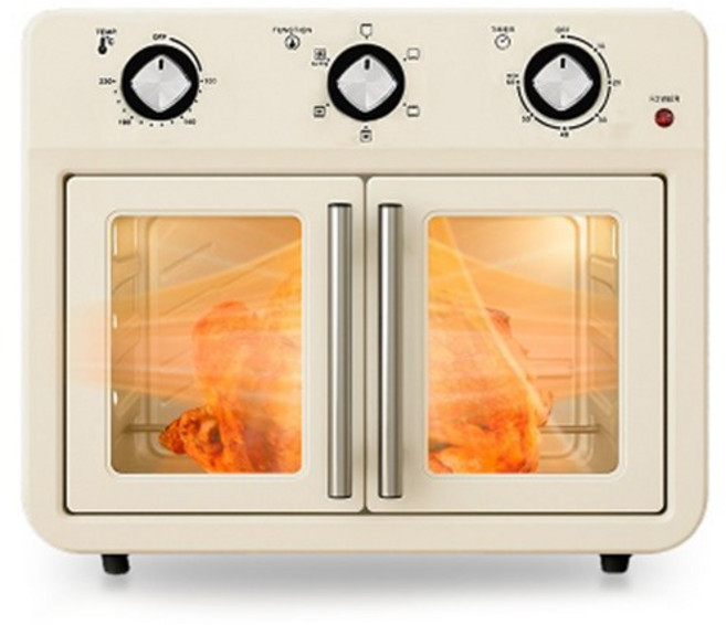 벤하임 양문형 에어프라이어 오븐 25L, [KC/빠른배송]BBA/04-001-벤하임양문형, [색상값]soft 혼합색