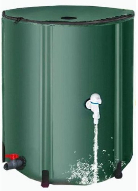 빗물통 농업용 물탱크 탱크 플라스틱 야외 농수관 빗물 접이식 말통 대형 물통 수조 받이, 1개