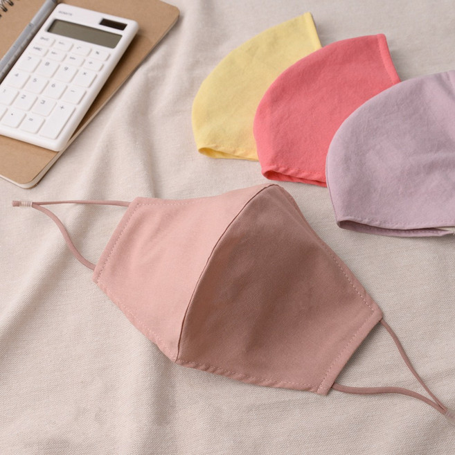 수연패션 특허받은 국내제작 오가닉 유기농 순면 3D 마스크/끈조절가능/코와이어 장착 /김서림방지/ 필터교체형/대형