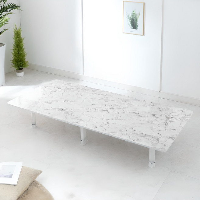 이반가구 접이식 대형 칼라테이블 식탁 사각형 집들이상 손님상, 칼라테이블 1800x800, 비앙코화이트, 4단