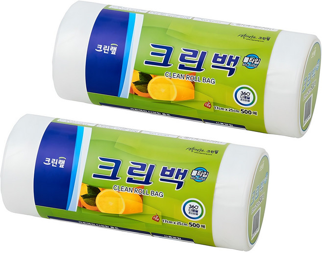 크린랩 롤백 17cm x 25cm, 미니(XS), 500개입, 2개