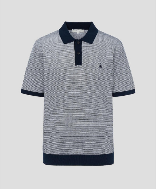 빈폴 BEANPOLE MEN 투톤 텍스쳐 칼라넥 니트 네이비 BC6351C32R 189647