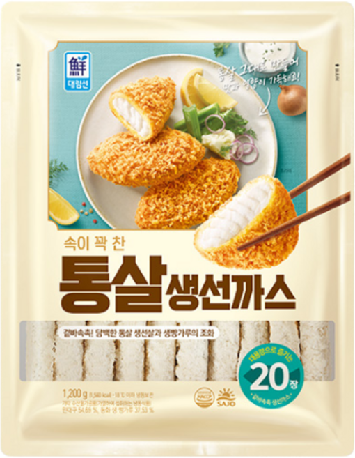 푸드라인 대림 통살 생선까스, 1.2kg, 1개