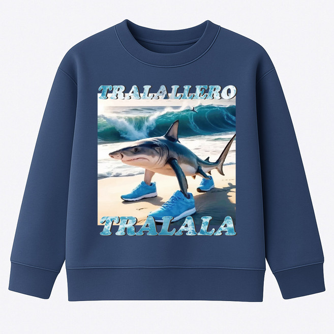 꼬므떼 아동 주니어 이탈리안 브레인롯 트랄랄레로 트랄랄라 맨투맨 티셔츠 국내생산 형제룩 등원룩