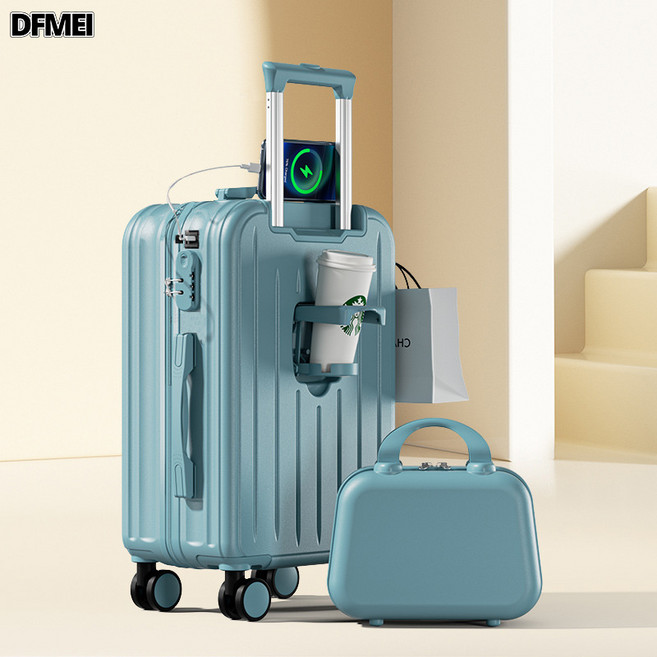 DFMEI 高顏值行李箱20寸登機箱拉桿箱女大容量24學生結實小旅行箱子男26