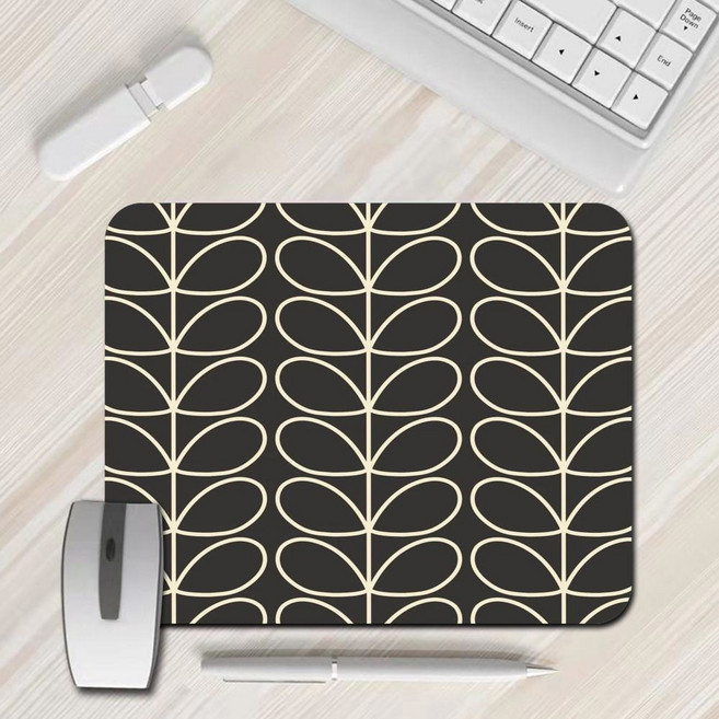 누본 Orla Kiely 잎 꽃 작은 마우스 패드 두꺼운 책상 데스크탑 컴퓨터 키보드 무선 소년 소녀 CS DOTA 선물, 200x200x2mm, BLA 9