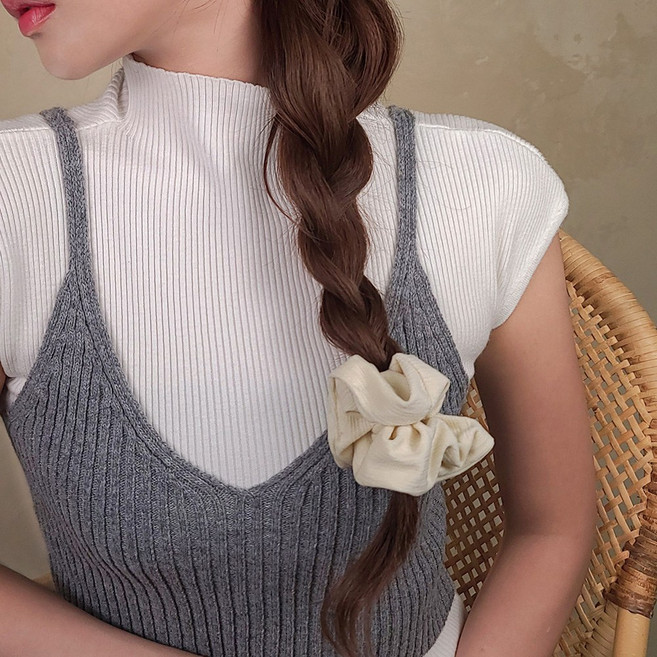 초콜리트쥬얼리 퍼실 벨로아 결감 헤어 스크런치 데일리 곱창 머리끈 - 5color