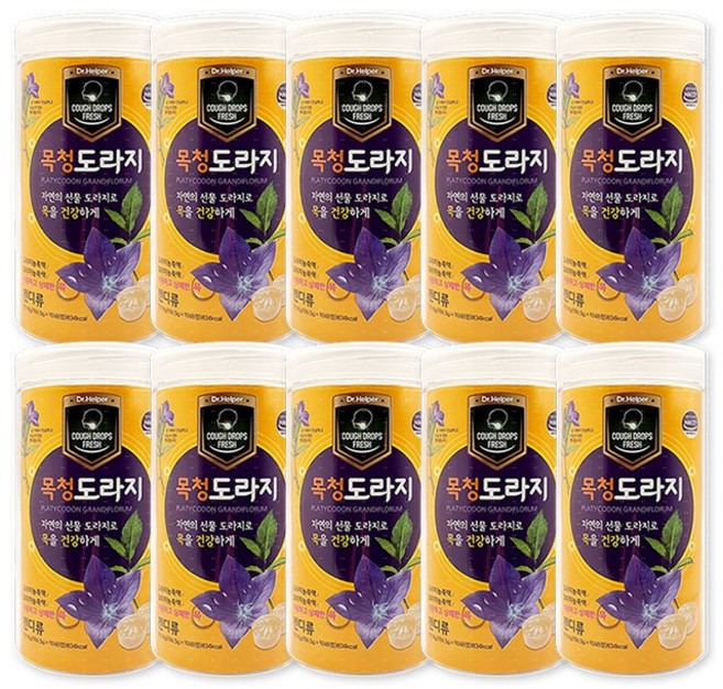 닥터헬퍼 목청 도라지 48개입/목청 목캔디 사탕, 216g, 10개