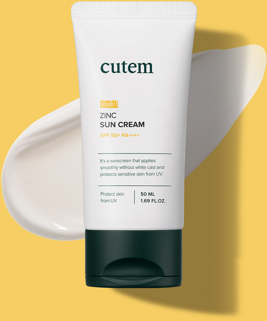 큐템 마일드 징크 선크림, 50ml, 1개