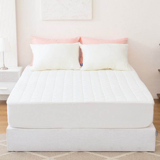 코팅블루 먼지없는 포근한 호텔 누빔 매트리스커버