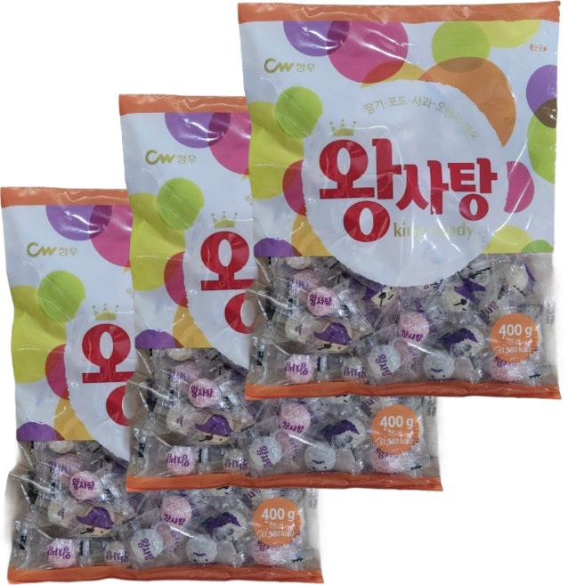 청우식품 왕사탕, 3개, 400g