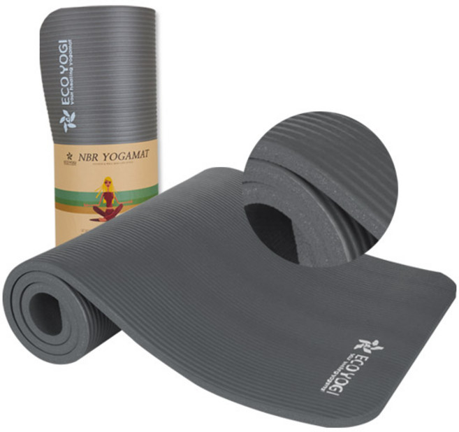 천삼백케이 [천삼백케이] [비투비마켓] 에코요기 홈트 NBR 요가매트, 그레이