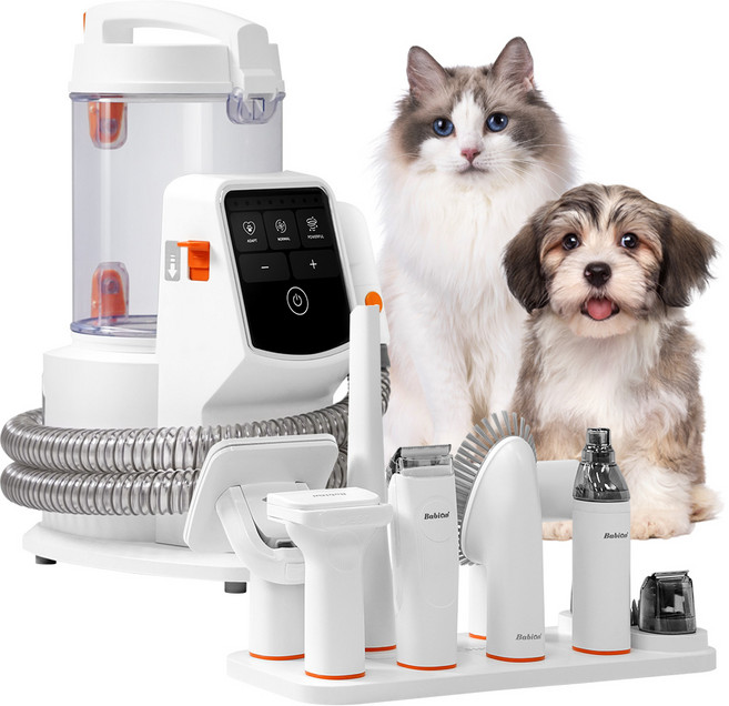 바비온 올인원 진공이발기 PV6 브러쉬 죽은털제거 클리퍼 이발기 미용기, 화이트, 1개