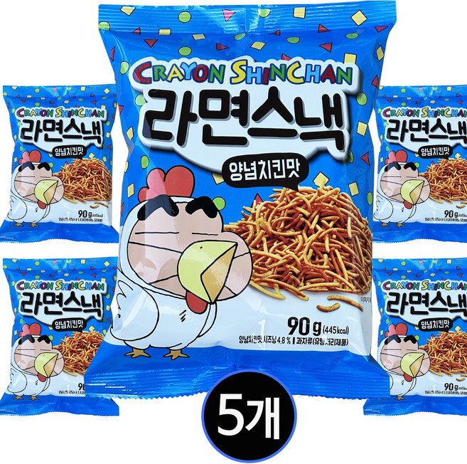 짱구 라면스낵 양념치킨맛, 90g, 5개