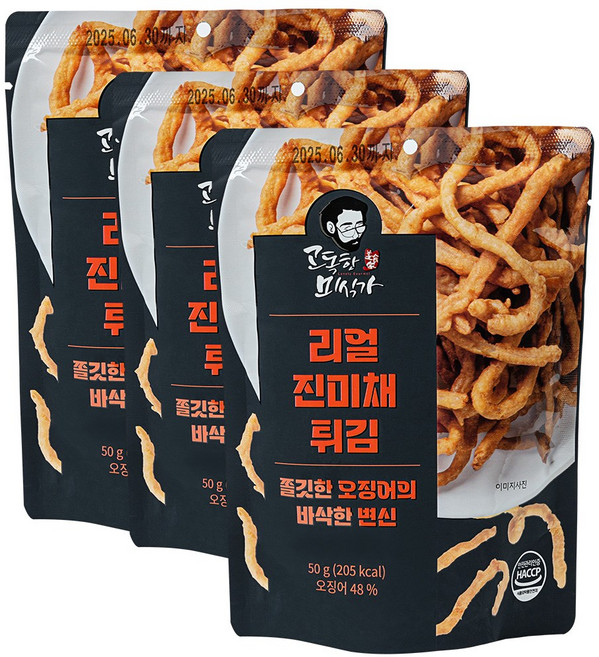 고독한미식가 국내가공 리얼진미채튀김 오징어튀김 맥주안주, 3개