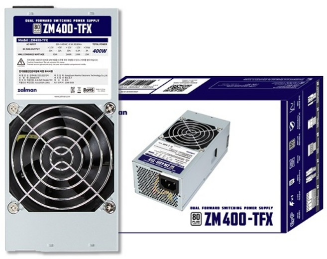 잘만 ZM400-TFX 80PLUS STANDARD 230V EU 파워서플라이