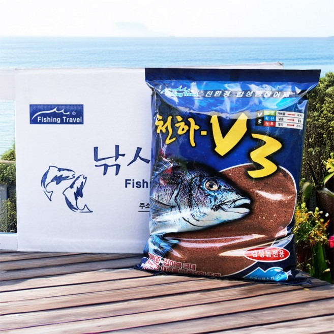 낚시여행 천하V3 감성돔 집어제 10개입 정품 바다낚시 밑밥 파우더, 10개
