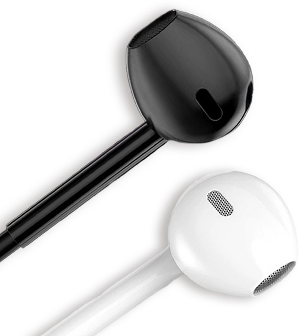 삼성 애플 아이폰 호환 오픈형 3.5mm 유선 이어폰, 블랙