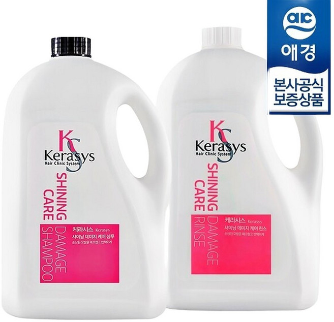 애경 케라시스 샤이닝 샴푸/린스 4L x2개 + 펌프, 데미지 샴푸, 1개