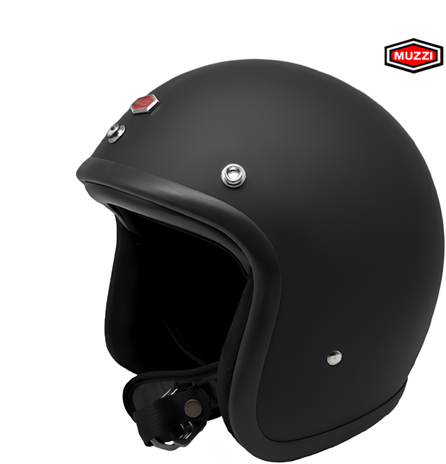 머찌 빈티지 오토바이 클래식 헬멧, 매트 블랙