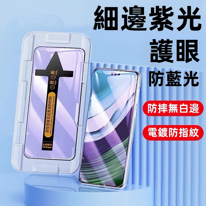 抗藍光保護貼 適用 OPPO Reno 系列, 藍光秒貼膜,OPPO Find X8 Pro, 1個