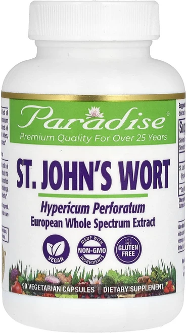 Paradise Herbs 세인트존스워트 300mg 베지 캡슐 90정, ParadiseHerbs세인트존스워트300mg베지캡슐9, 1개 - 쿠팡