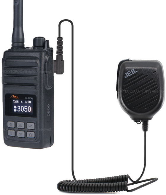 Amis 아미스 무전기 D500 호환 핸디마이크 제일이노텔 JSM-40PLUS PZ2핀