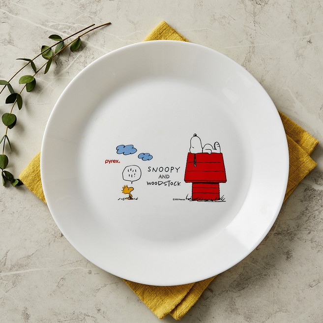 모던하우스 코렐 스누피 파이렉스 밀크글라스 대접시 D27 CA3023071, 상세설명참조, 1개