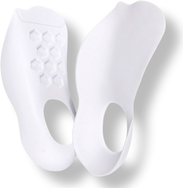Health.L 발바닥 아치 보조 지지 깔창 + 쿠션 양말, 밀크, 1개