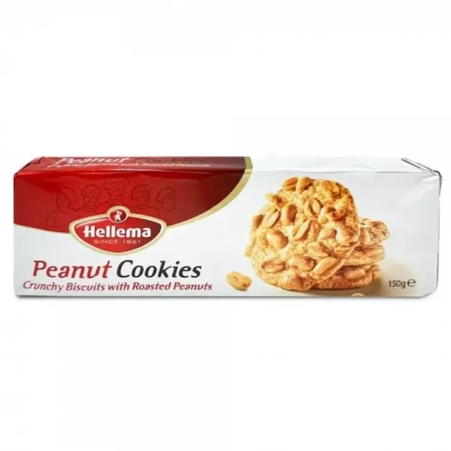 헬레마 피넛 쿠키 바삭한 땅콩 비스킷 고소한 견과류 과자 어른 간식, 1세트, 150g