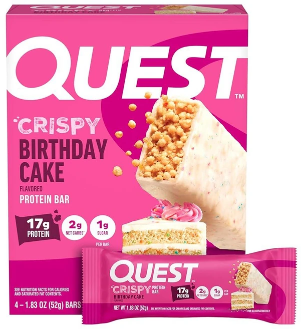 Quest Nutrition Crispy Birthday Cake Hero 단백질 바, 1개 - 쿠팡