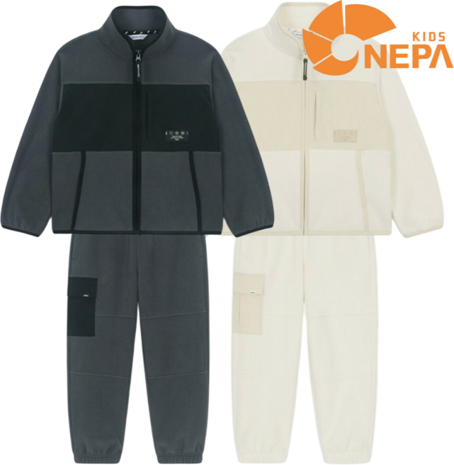 [백화점발송] 네파 키즈 후리스 상하복 세트 겨울 기모 보온성 남아여아 주니어 초등학교 유치원 운동